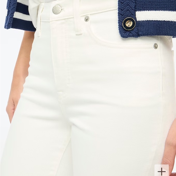J. Crew essential straight jeans. White size 29. New with tags - Picture 4 of 5